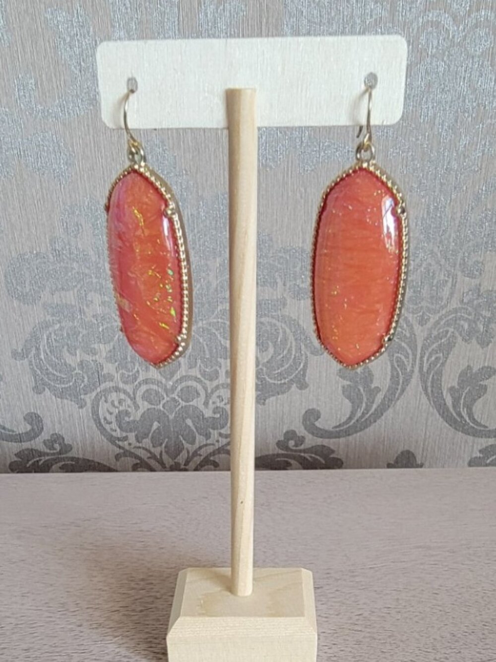 Blair Orange Opal Goldtone Earrings